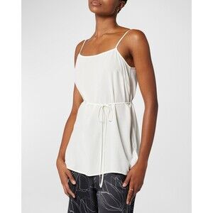 Equipment Femme Willow Silk Sleeveless Shirt, White, L